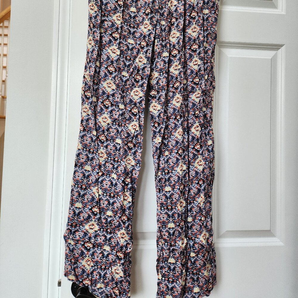 Wide leg stretch waist pants size extra small